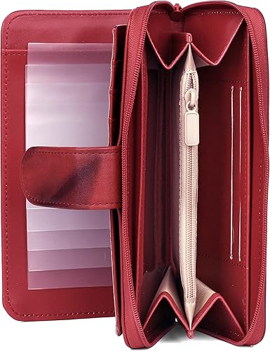 Miniatura 6 de Julia Buxton Heiress - Cartera para chequera, color rojo