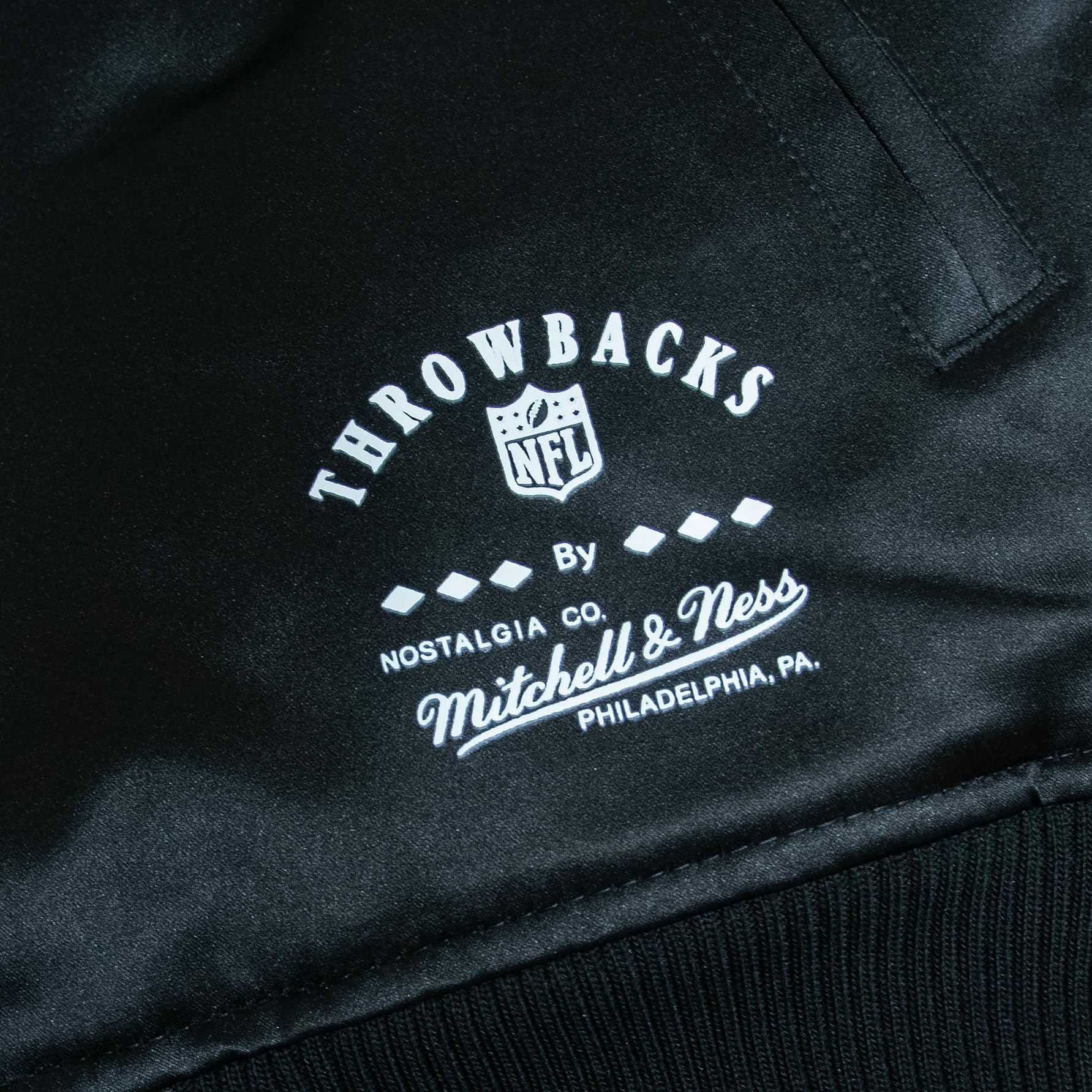Mitchell & Ness NFL Team Bomber Chaqueta, Negro