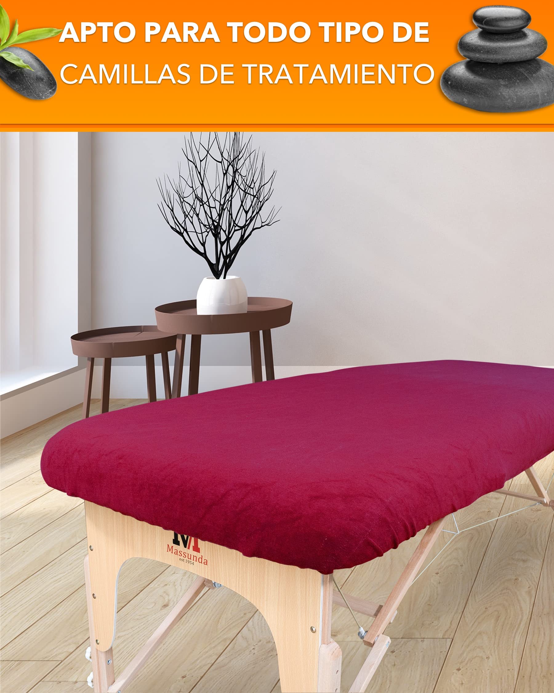 Zen – Funda Camilla Masaje Ajustable - Funda Camilla Ajustable de Felpa Suave para camillas de cosmética, Fisioterapia y Tratamiento - Lavable a 60° - Accesorios de Masaje Amarillo