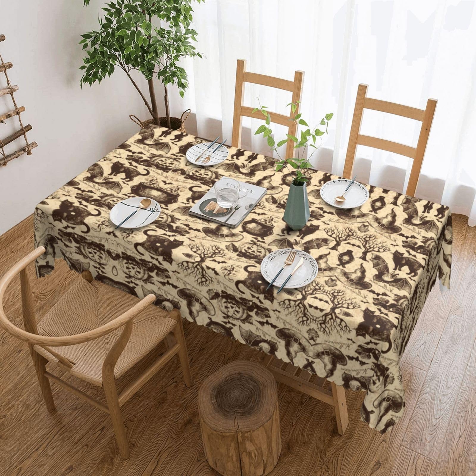 Nappe rectangulaire imprimée de qualité supérieure pour une nappe de table décorative durable