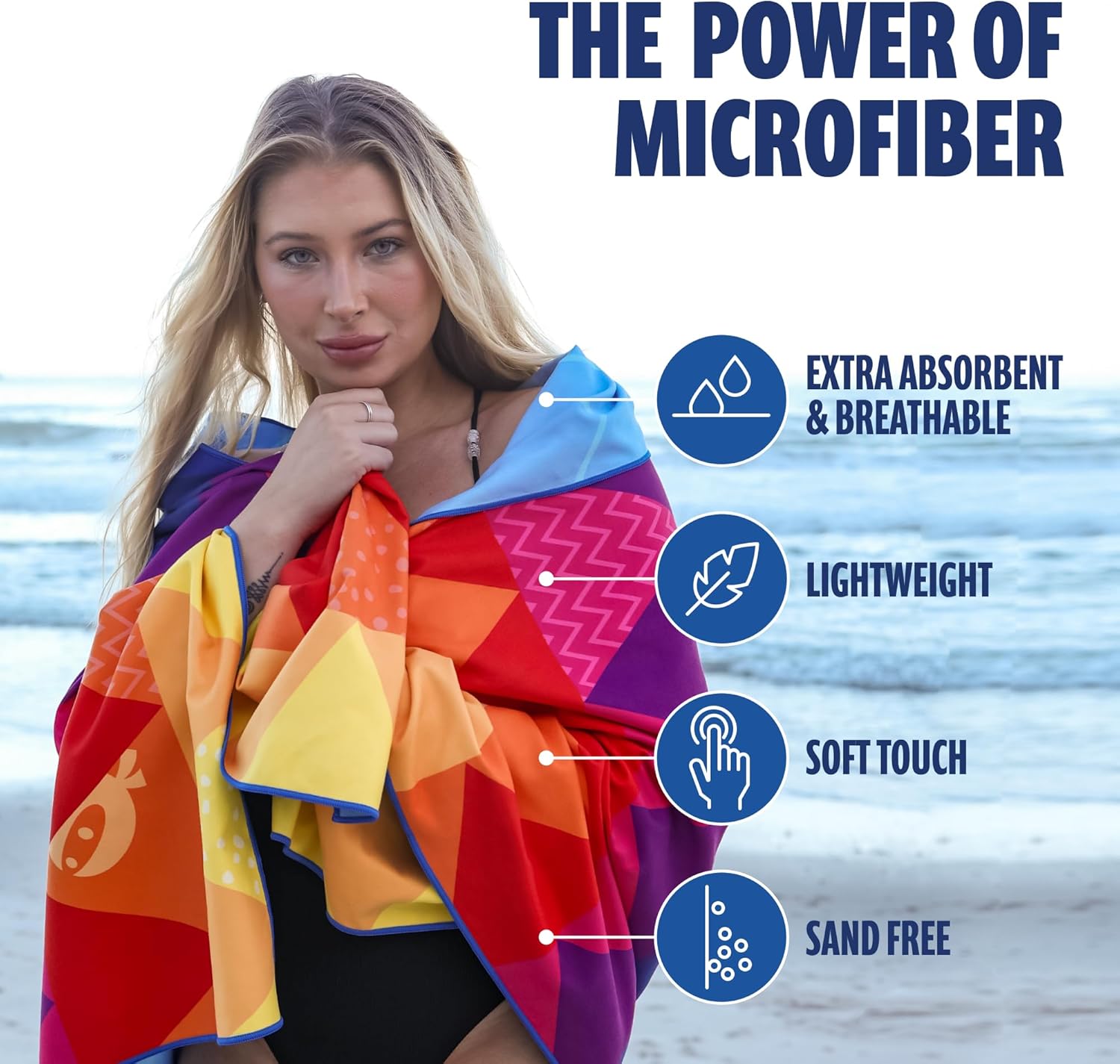 SUN NINJA Cooler Backpack Bundle with Microfiber Beach Towel, Trucker Hat, 48-Hour Cooling, Leakproof, Waterproof, Sand-Free, Quick-Dry - Outdoor Adventure Kit