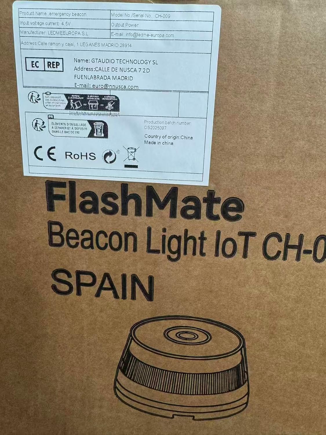 OstarkDom Luz de emergencia para coche v16, baliza coche homologado DGT, Geolocalizacin, Alcance 1 km, Resistente al Agua y polvo, Conectividad Incluida durante 12 Aos (1) (Con Silicona, 3)