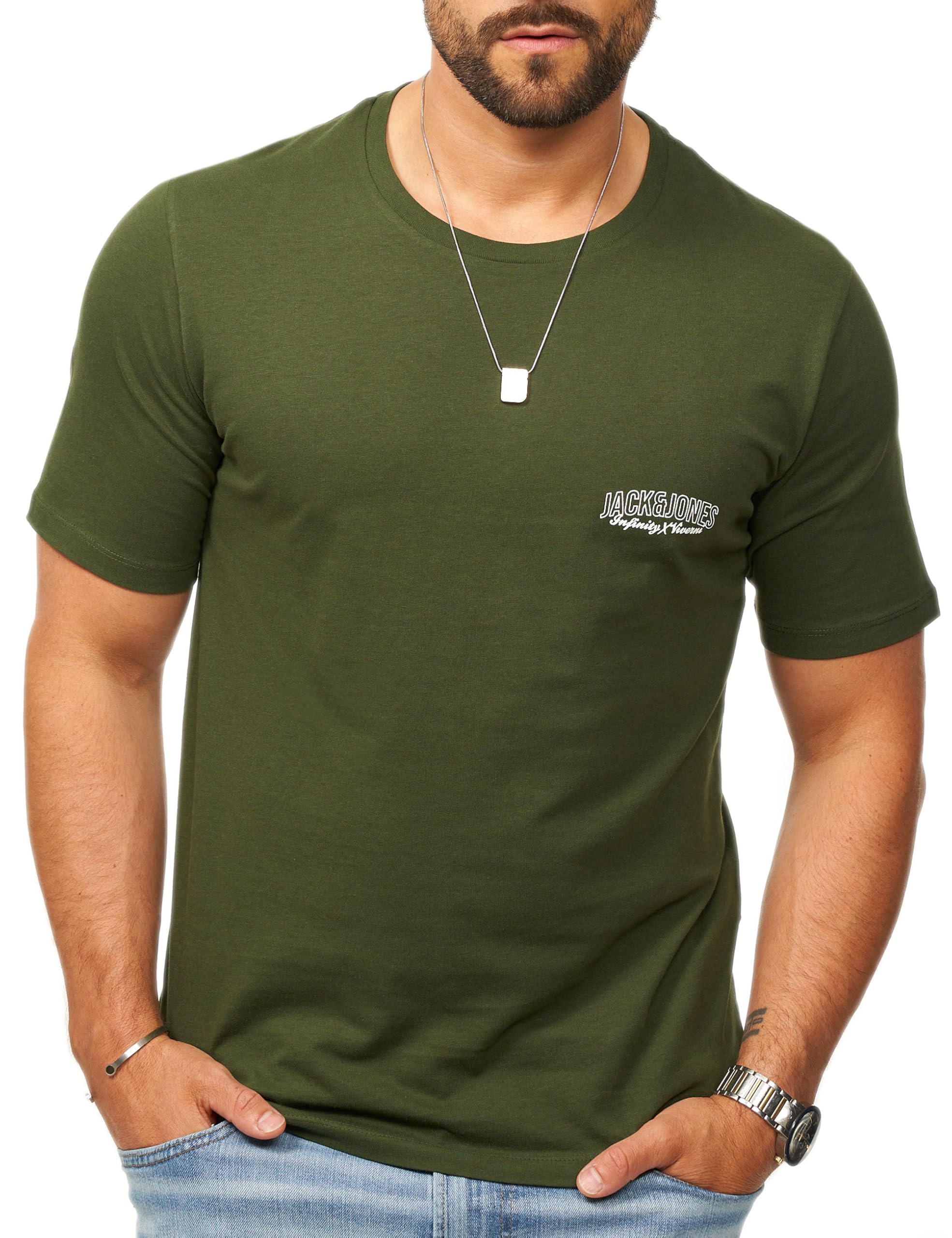 JACK & JONES Herren T-Shirt Infinity O-Neck Shirt Kurzarmshirt