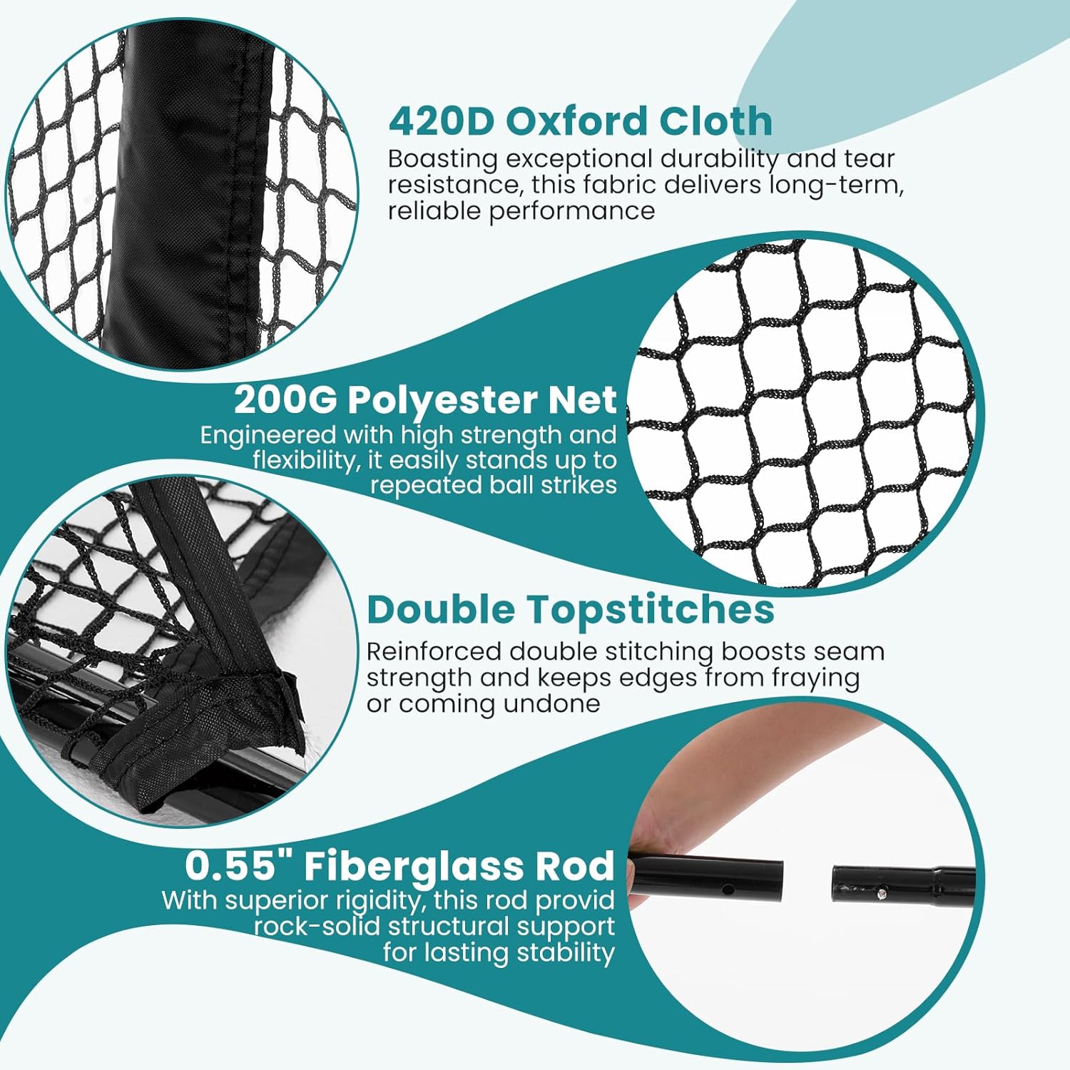 OLIXIS Golf Nets for Backyard, 10x7 ft Golf Practice Net with Frame, Outdoor & Indoor Dual-Use Sturdy for Hitting, Personal Driving Range for Home, Garage and Backyard, Black