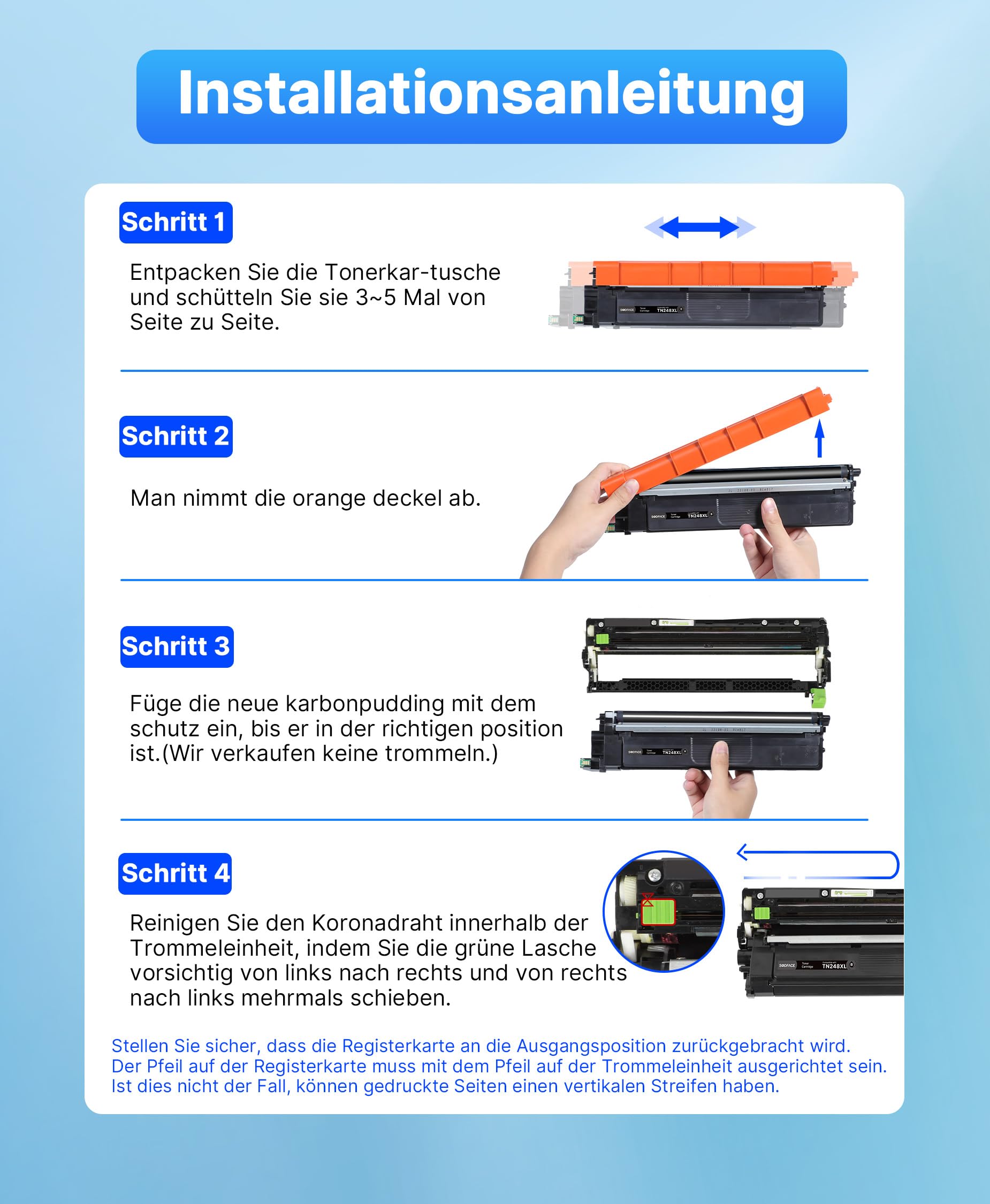 TN248XL TN248 Toner Kompatibel für Brother MFC-L3760CDW Toner für Brother MFC-L3740CDW DCP-L3520CDW DCP-L3560CDW HL-L3220CWE HL-L3240CDW DCP-L3515CDW (2Schwarz 1Magenta 1Gelb 1Cyan, 5er-Pack)
