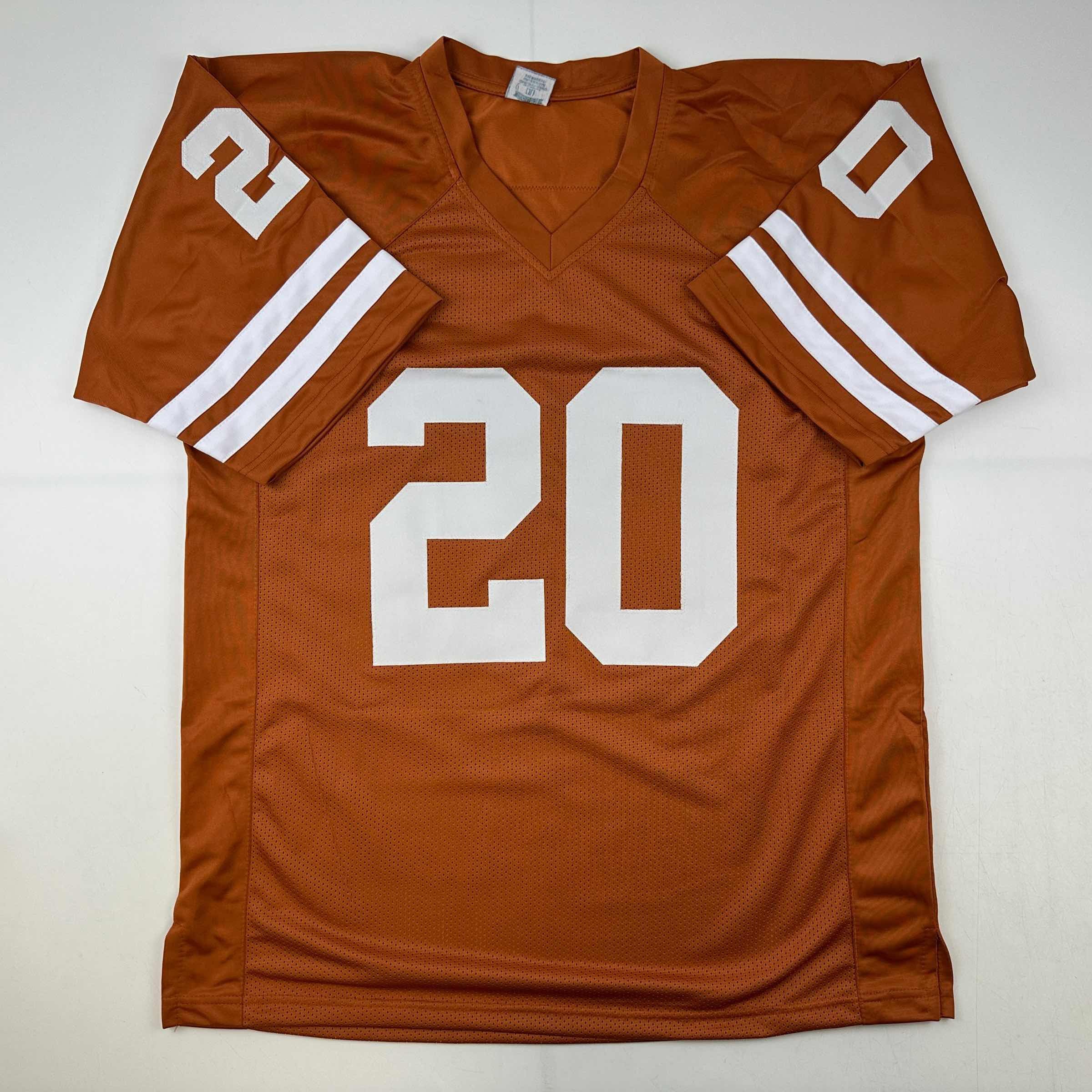 Facsimile Autographed Earl Campbell Texas Orange Reprint Laser