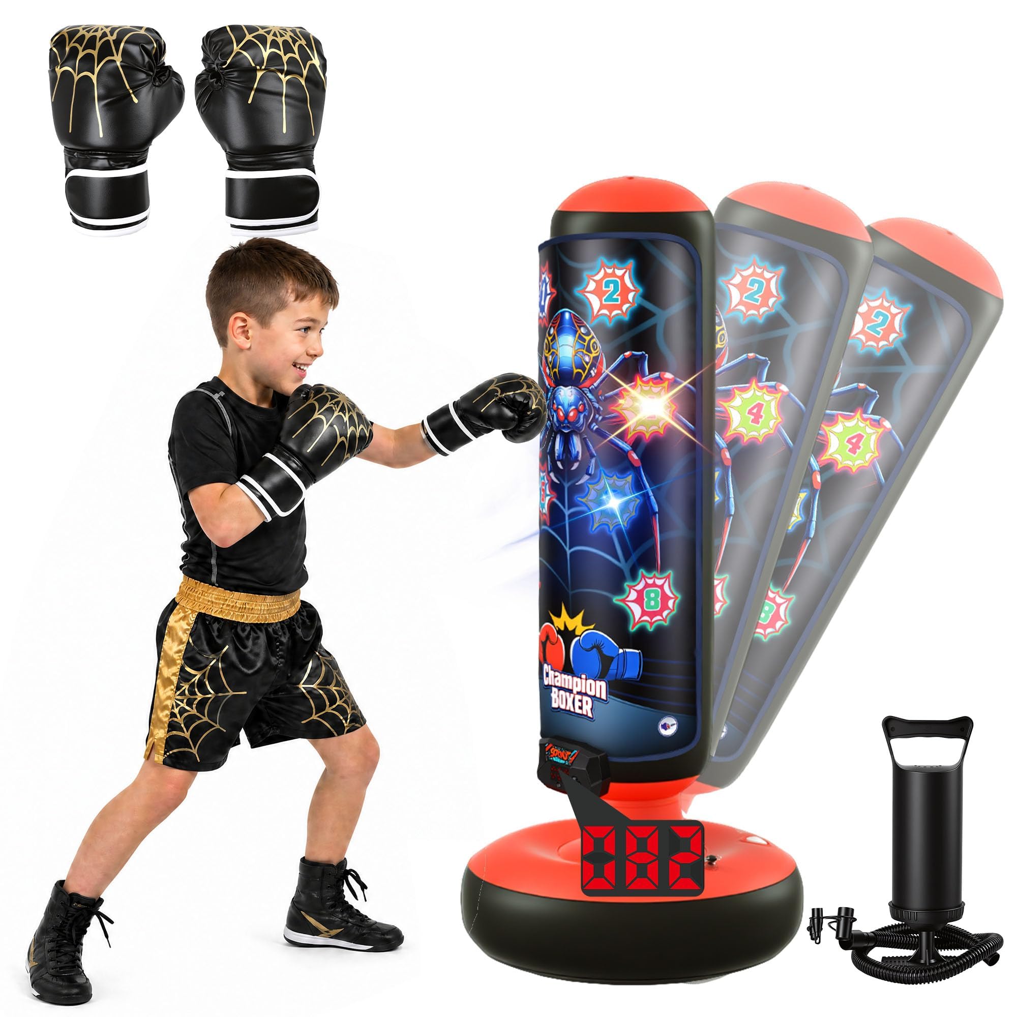 Photo 1 of Punching Bag for Kids 51" Freestanding Boxing Bag with LED Scoring & Music