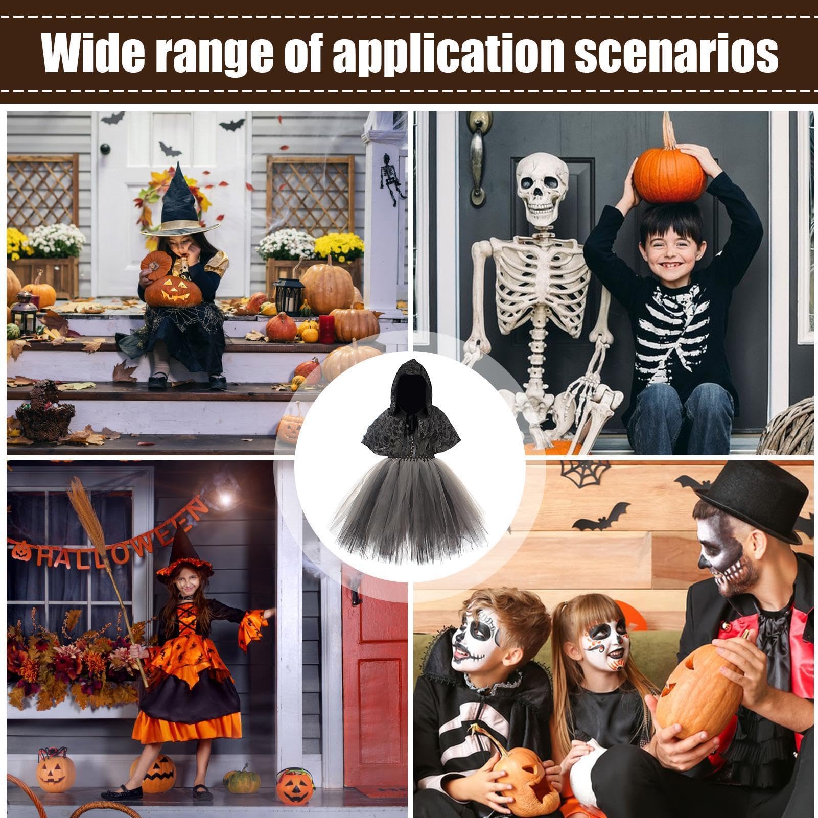Spaventoso costume da tramonto da ragazza per Halloween e giochi di ruolo
