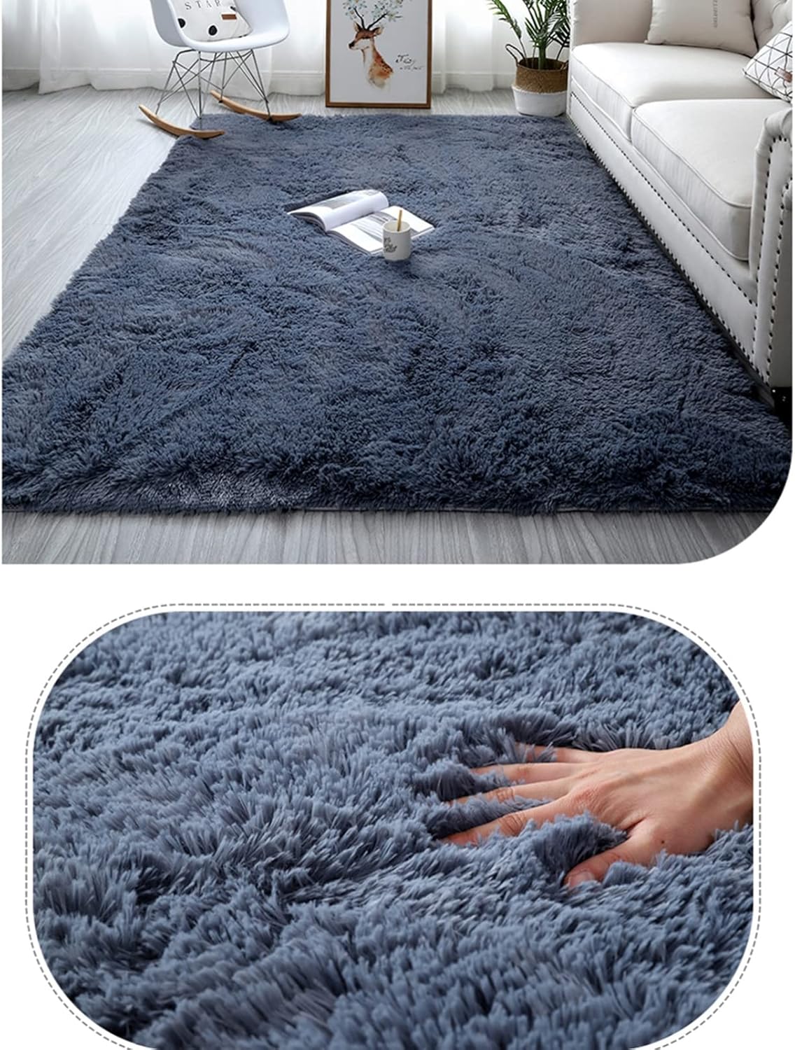1755円 大きな割引 ラグ 80x0 センターラグ シャギーラグ おしゃれ 北欧 洗える 長方形 床暖房対応 無地 滑り止め付 耐摩耗性 防臭 防ダニ 抗菌 触さよい 踏み心地良い 厚手 ふわふわ 折り畳み 多色選 屋内 室内 四季通用 グレー