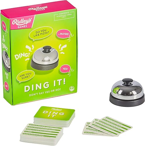 Ridley's Ridley's Ding It! Juego de cartas Divertido juego de preguntas para mayores de 8 años Ritmo rápido y fácil de jugar Incluye 70 tarjetas