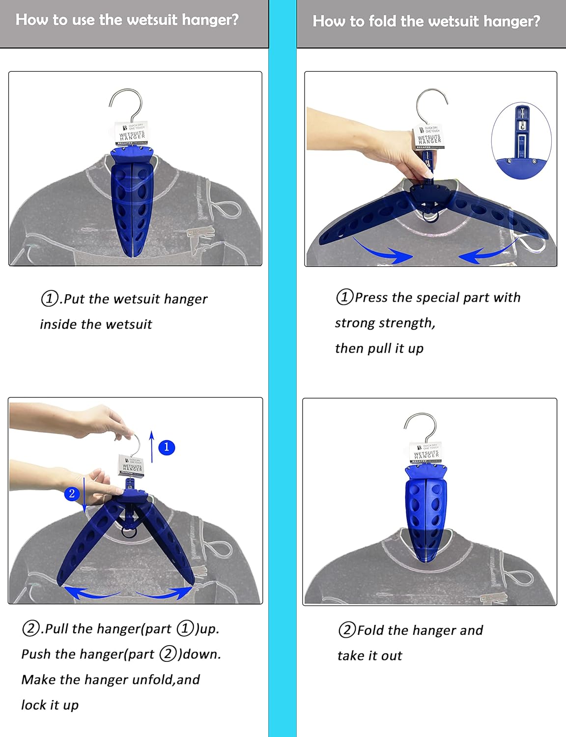 Wetsuit Hanger Foldable Surfing Suit Rack(Orange) - Image 6