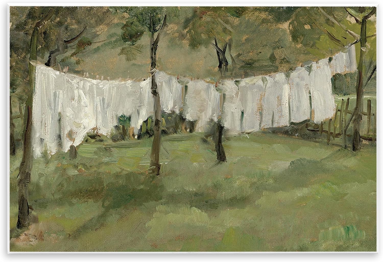 Stupell Industries 'Abstract Country Clothesline Scene', Wall Plaque Art, 19 x 13 Inches, Easy to Hang and Sturdy, Made in USA, by Lettered and Lined