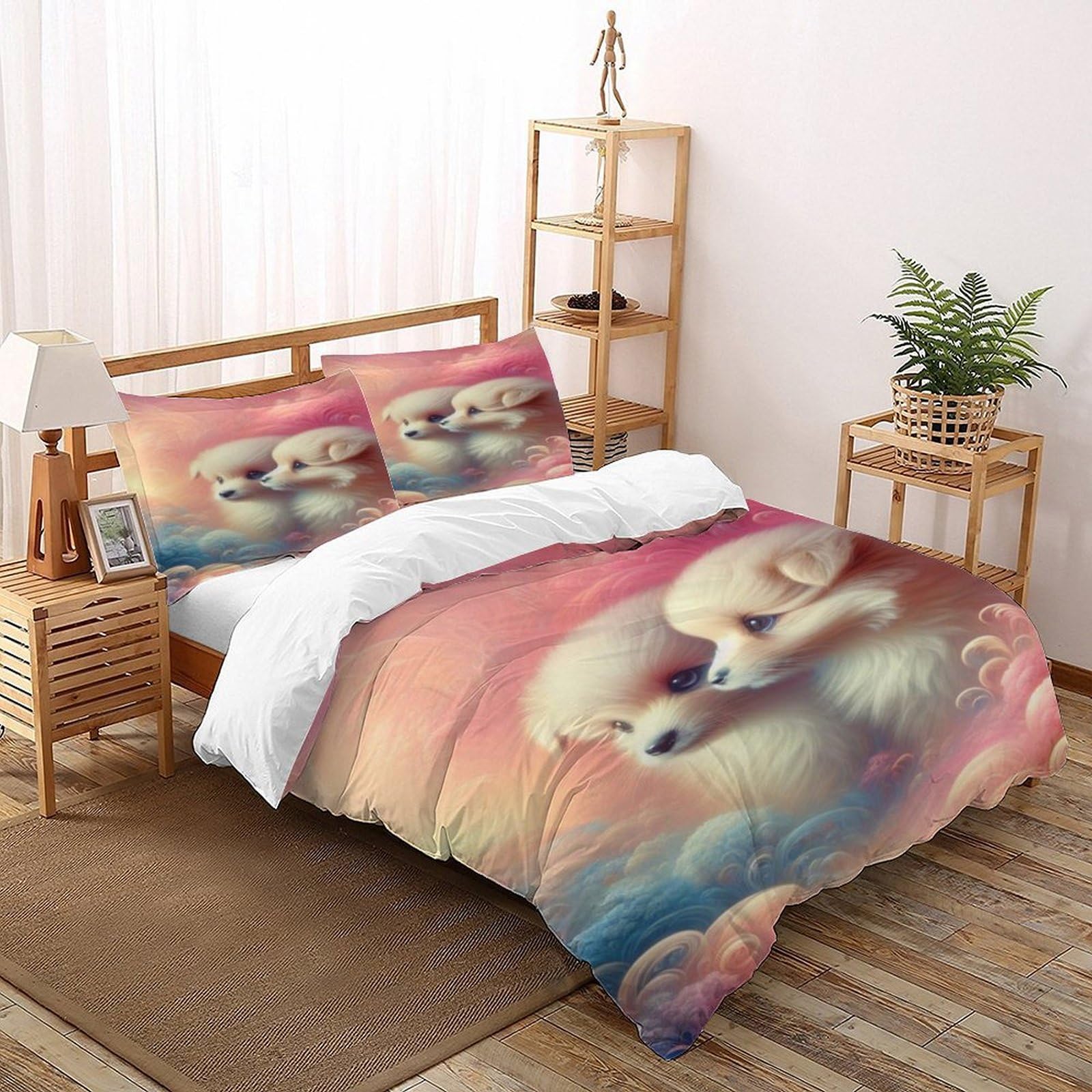 Parure de lit animaux pour chambre adulte design wildlife moderne