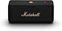Marshall Emberton II Portable Bluetooth Speaker - IP67 Waterproof, 30+ Hr Battery, 360° True Stereophonic Sound, Black & Brass