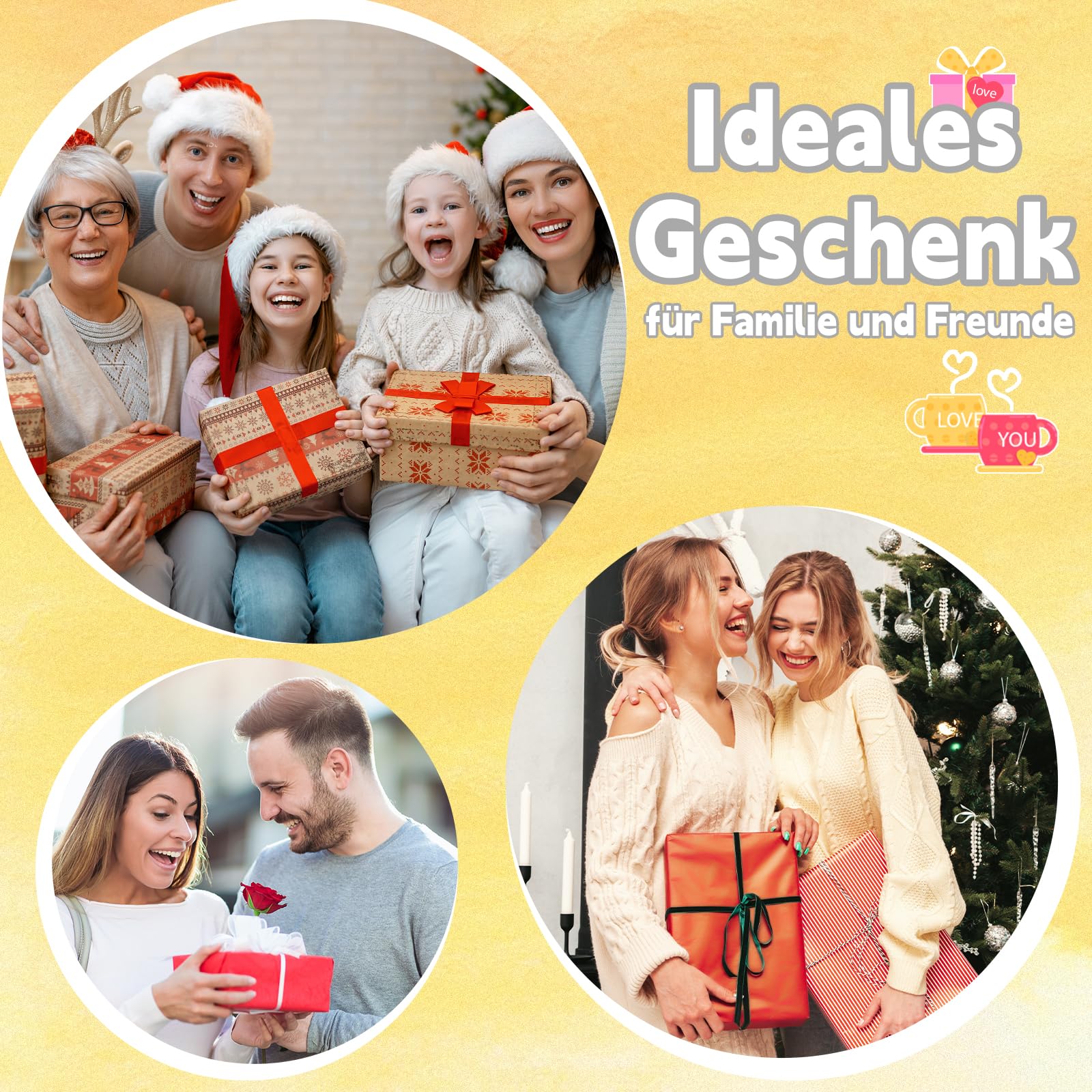 Coopay Häkelset für Anfänger, 3 Größen Rund Körbe Häkelset mit Häkelnadel, Anleitung, 5mm Dicke Wolle zum Häkeln Korb Lernen, Kreative Geschenke für Familie und Freunde - Grau