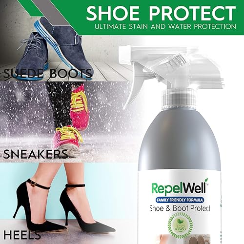 Miniatura 3 de RepelWell Repelente a las manchas y al agua para zapatos y botas (12 onzas), respetuoso con el medio ambiente, seguro para mascotas, mantiene la