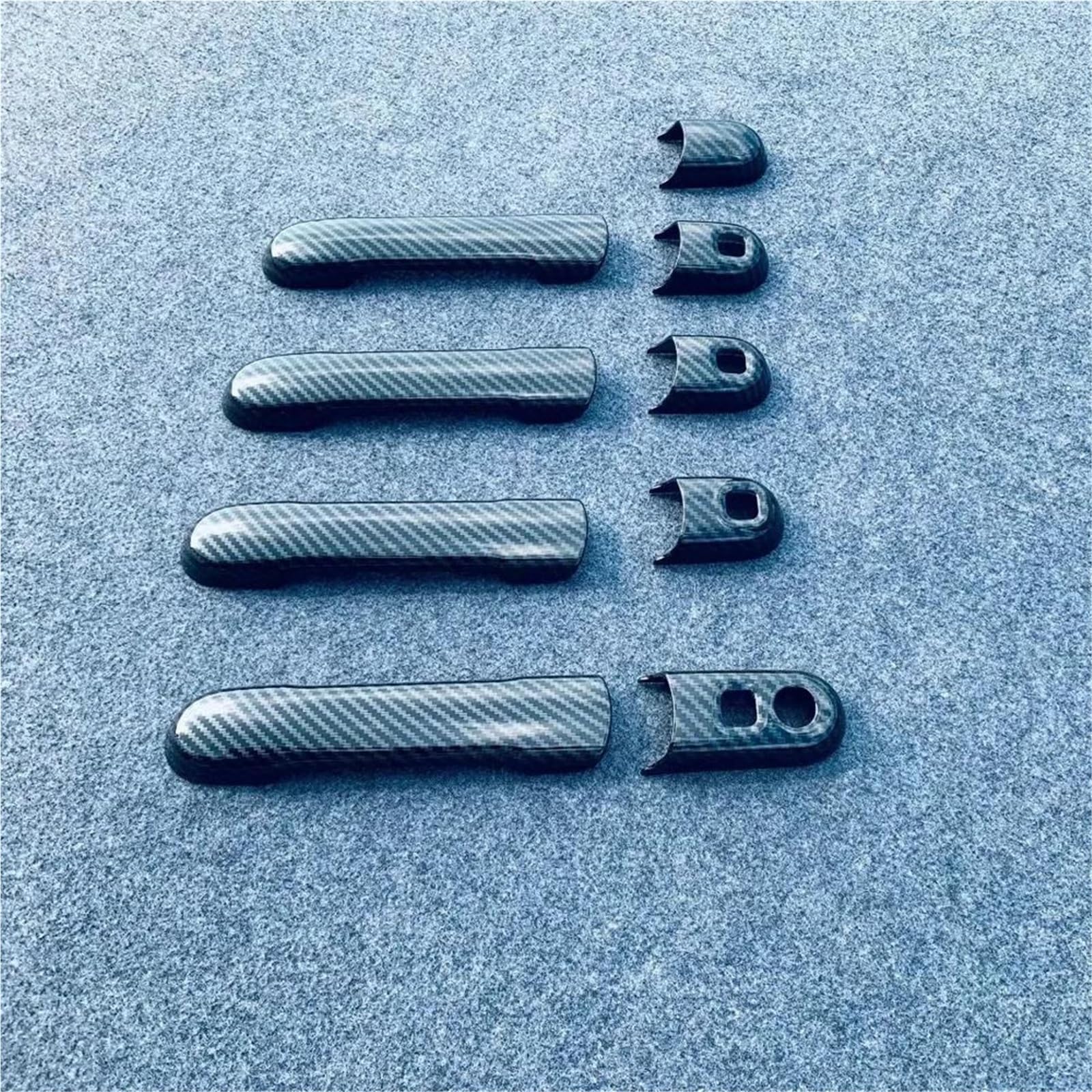 Piwine Carbon Fiber For Suzuki For Solio 2021 2022 Exterior Door Handle Pull Cover Door Handle Cover Trim Styling Cover Assembly(Carbon Fiber)