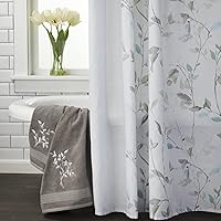 Vista 3 de SKL Home by Saturday Knight Ltd. - Cortina de ducha con hojas artísticas, multicolor