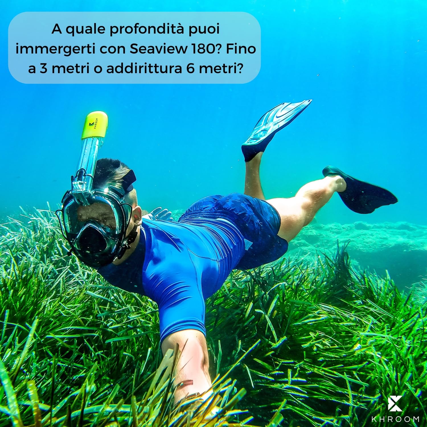 Seaview 180 - Maschera Da Snorkeling Integrale Per Adulti, Con Bilanciamento Pressione E Antiappannamento | Alternativa A Maschera E Boccaglio - 8