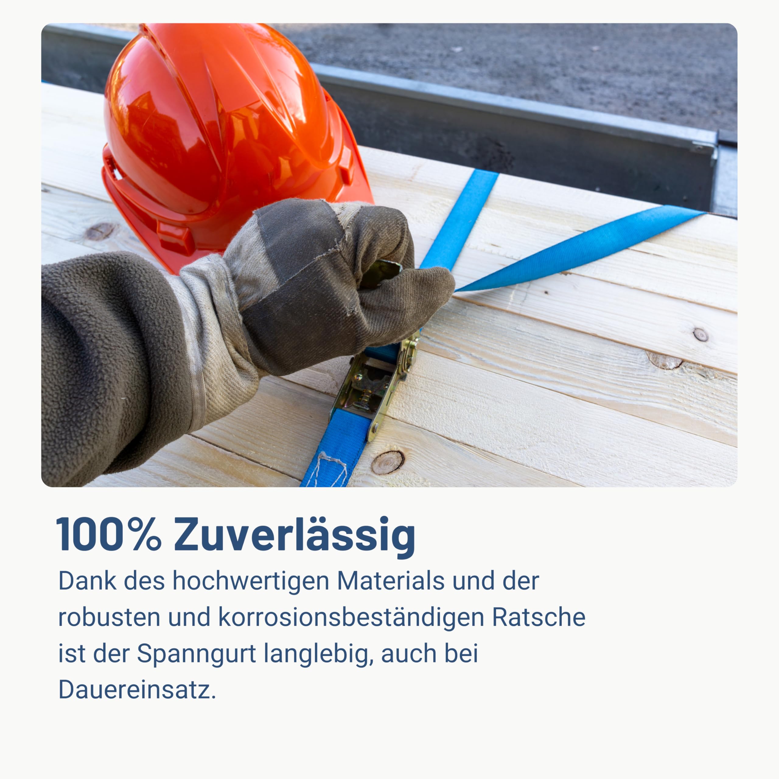 20x Spanngurt Zurrgurt mit Haken 6 m bis 800 kg / 800 daN, zweiteilig 2-TLG Ratschengurt blau, 25 mm Gurtbreite