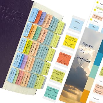 Book Tabs for Alcoholics Anonymous Big Book 4th Edition Color-Coded Laminated Index Tabs with Guide & Alignment Card Doubles as Bookmark AA Tab Set Only, Book Not Included