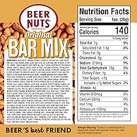 Vista 2 de BEER NUTS Original Bar Mix - Pretzels, Cheese Stix, Sesame Stix, Insane Grain - Tarro resellable de 12 onzas (paquete de 2)