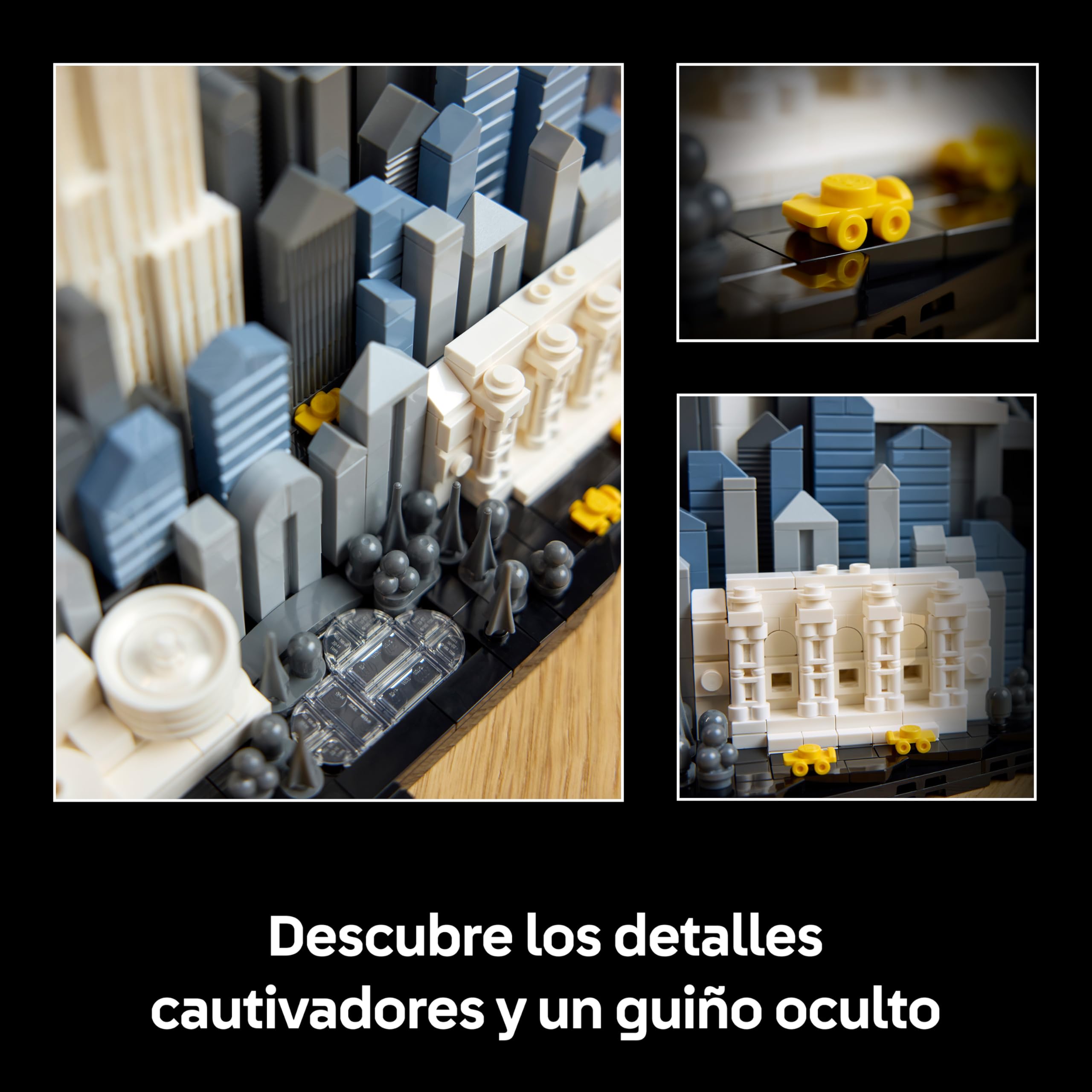 LEGO Architecture Ciudad de Nueva York: La Gran Manzana – Maqueta en Miniatura – Decoración de la Estantería con Estatua de la Libertad y Empire State – Regalo para Amantes de los Viajes – 21066