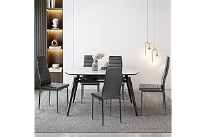 PU Leather Chair Set of 4: A Dynamic Ensemble for Dining Spaces