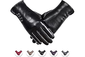 Women's PU Leather Gloves: Winter Warmth and Style