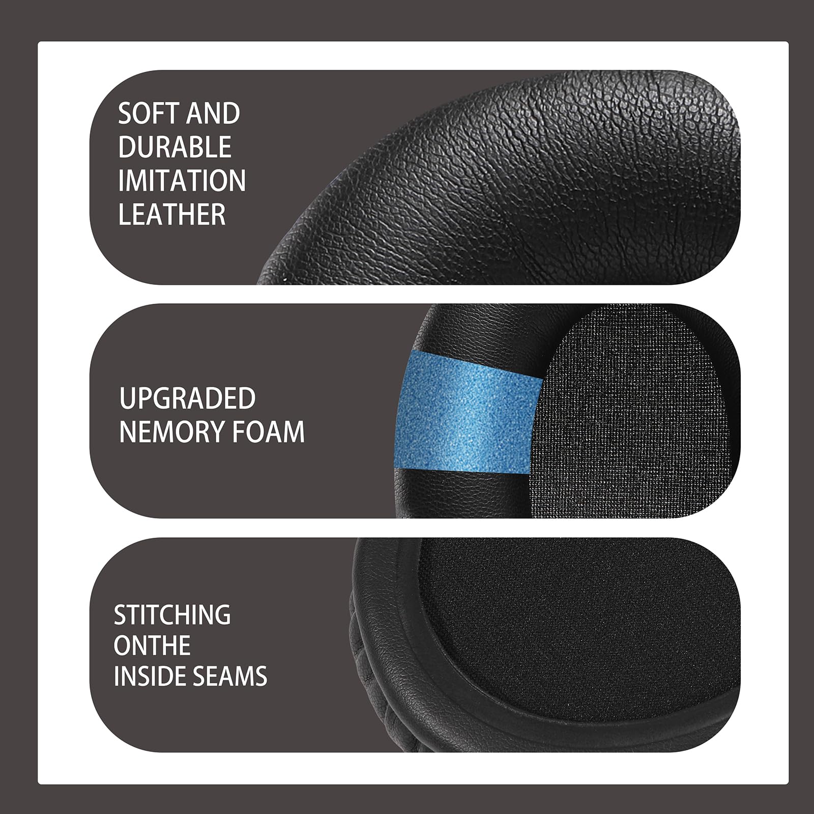 Cuscinetti Auricolari Per Kingston HyperX Cloud II, Cloud 2 E Cloud III | Pelle Sintetica, Memory Foam, 2 Pezzi - 5