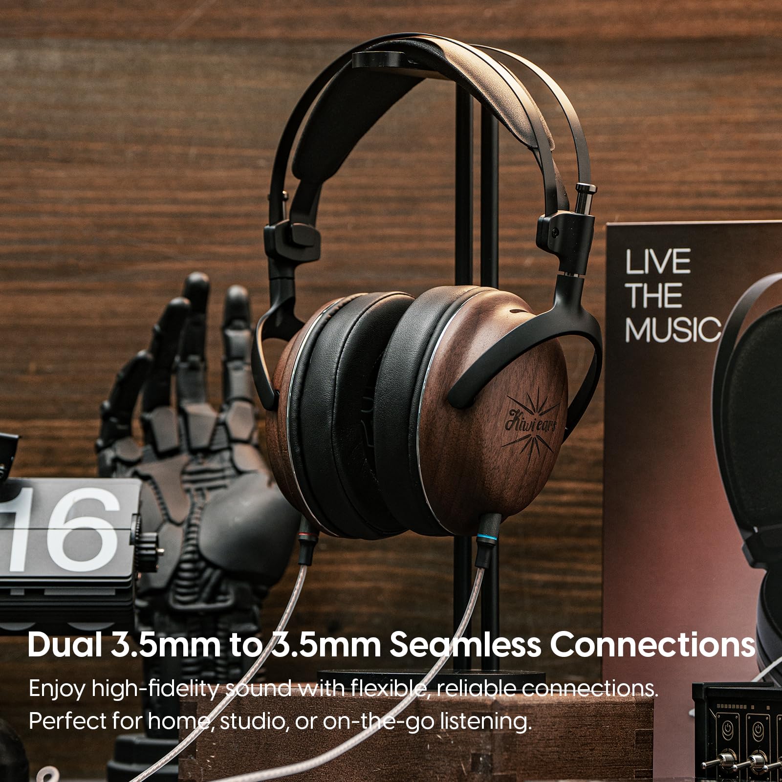 LINSOUL Kiwi Ears Atheia Kabelgebundene Over-Ear-Kopfhörer, Dynamischer + Planarer Magnetischer Dual-Treiber HiFi-Stereo-Monitor mit Geschlossener Rückseite Design, für Musiker Audiophile
