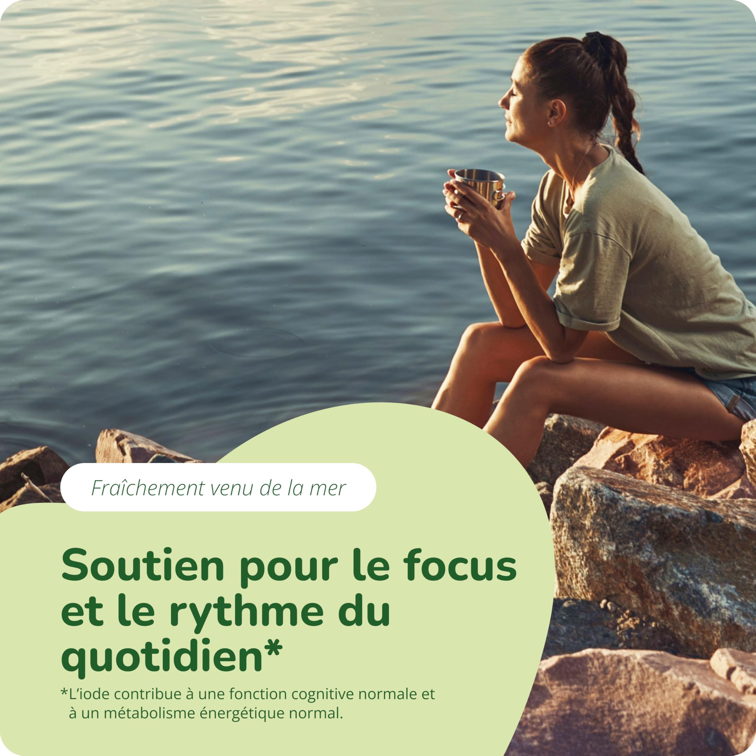 Iode BIO 150 μg | 100% NATUREL : Issu d’Algue Kelp | 6 Mois | Thyroide* + Antioxydant | SANS ADDITIFS et VEGAN | Vegavero®