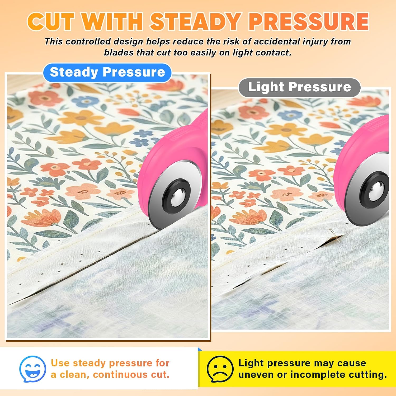 DIYSELF 10 Pack Rotary Cutter Blades 45mm, SK7 Sewing and Quilting Blades