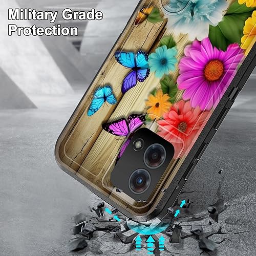 Miniatura 2 de Funda protectora de 3 capas de grado militar para Moto G Stylus 5G 2023 con soporte integrado, a prueba de golpes, polvo y caídas, para Motorola