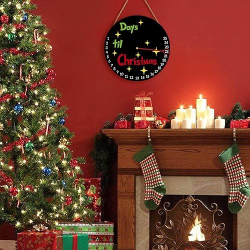 Miniatura 7 de Decoraciones de Navidad, letrero de bienvenida, calendario de Adviento de cuenta regresiva de Navidad, calendario de cuenta regresiva decorativo de