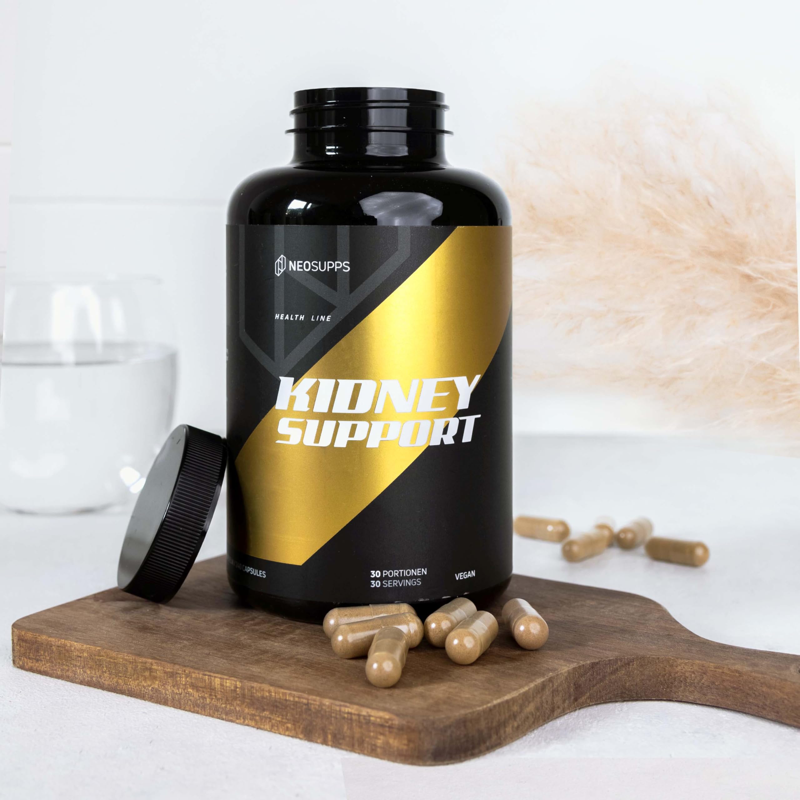 Neosupps Kidney Support, 240 Kapseln Vegan, Natürliche Nierenunterstützung Astragalus, Sinensis & Selleriesamenextrakt, Entgiftung, Harnwegsgesundheit & Zellschutz (240 Kapseln, Geschmacksneutral)