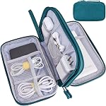 Teskyer Cable Organizer Bag, Portable Travel Cord Organizer case, All in One Waterproof Electronics Accessories Storage Bag for Cables, Chargers, Earphones, Hard Drives, 9.6 x 6.9 inch (Black) | Portable Travel Cord Organizer Case, All in One, Waterp