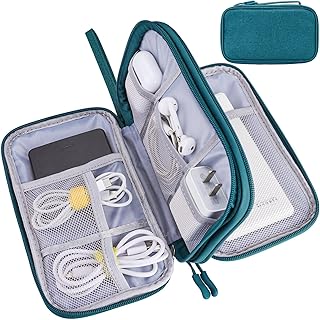 Kabeltasche Organizer, wasserdichte, Urlaub Must Haves, Multifunktional Reise Zubehör, Travel Essentials, für Ladegerät, Powerbank, Dunkelgrün