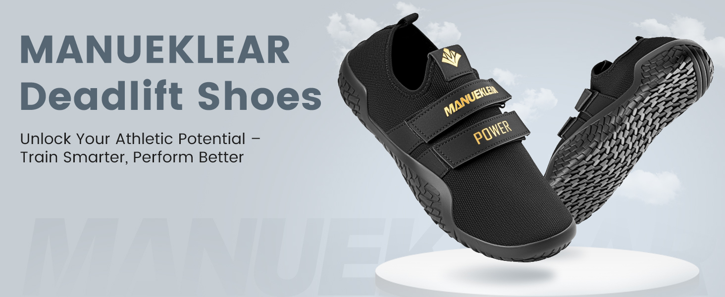 MANUEKLEAR Men’s Barefoot Weight Lifting Blue Shoes – 12.5 MANUEKLEAR Deadlift Shoes - Men Women Weightlifting Bolivia  main image 2