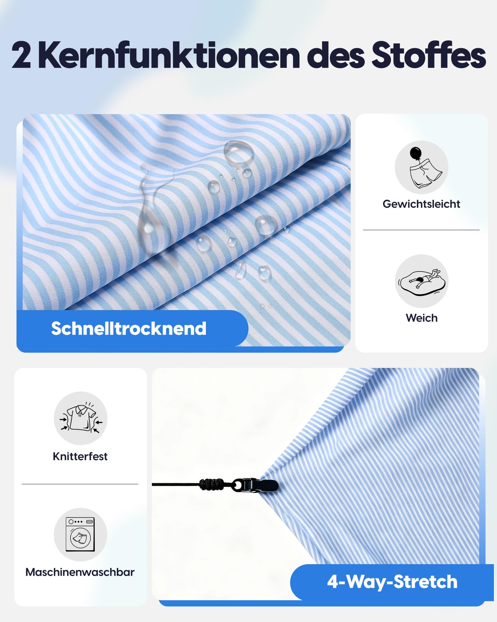maamgic Badehose Herren mit Kompression Innenhose 2 in 1 Schnelltrocknend Badeshorts für Männer 4 Way Stretch mit Tasche Tunnelzug S-XXL