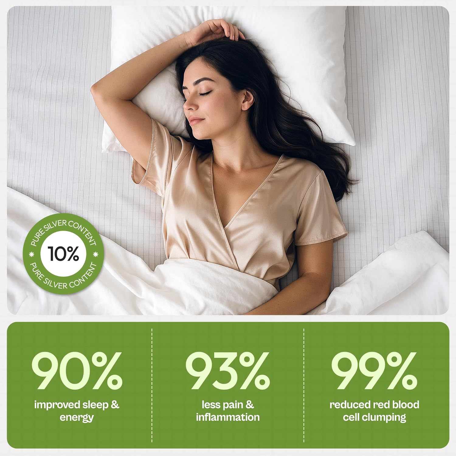 Original BareEarth Grounding Bed Sheet – Organic Cotton Earthing Sheet with Conductive Silver Fiber | Grounding Fitted Sheet for Restful Sleep | Includes Grounding Cord – Multiple Sizes & Colors