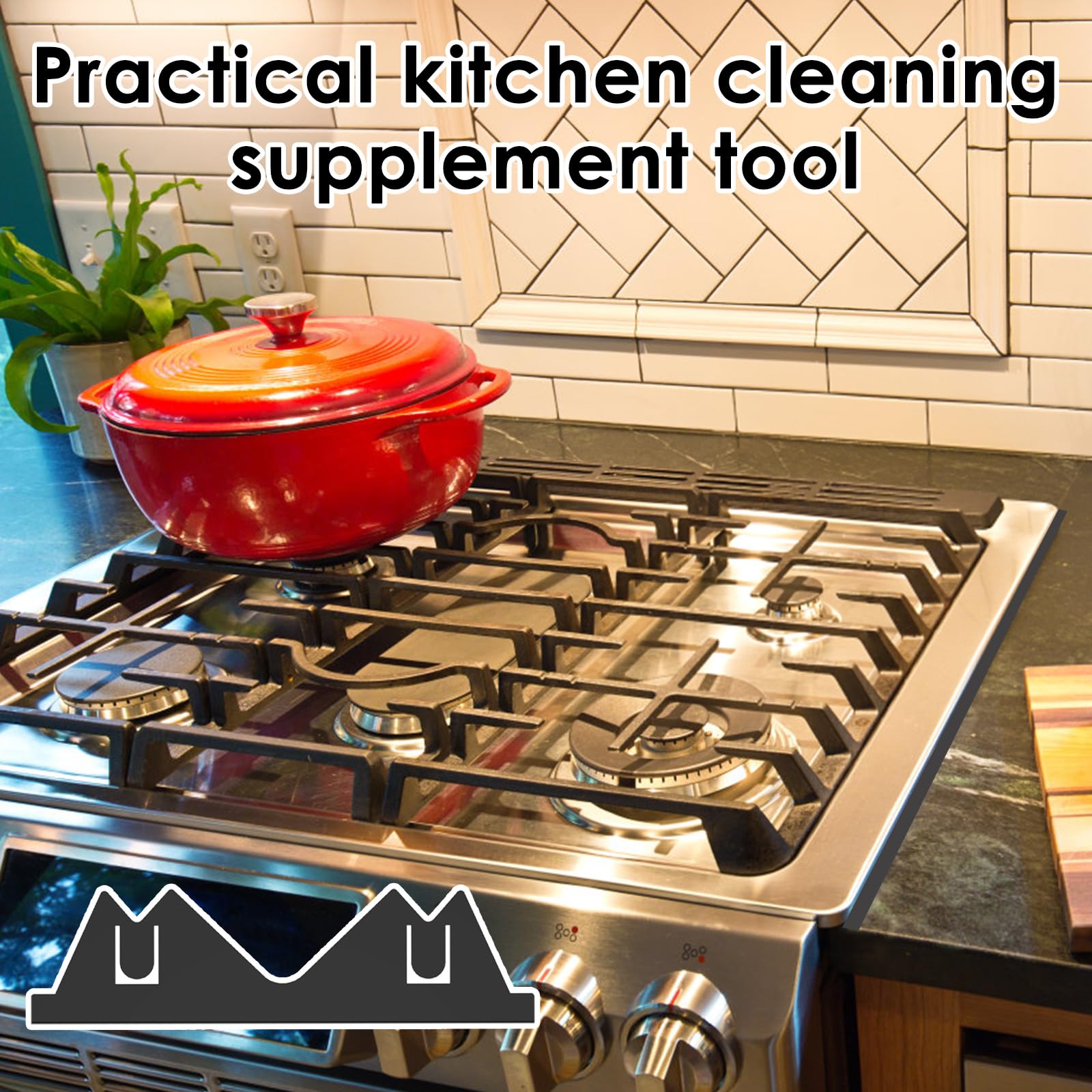 Lot de 2 couvre-joints rétractables en acier inoxydable pour cuisinière - Résistants à la chaleur - Réutilisables - Longueur 35 à 70 cm