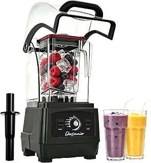 Ousunio 2200W Commercial Blender with 5 Presets, 64oz Capacity, Ice Crush & Smoothie