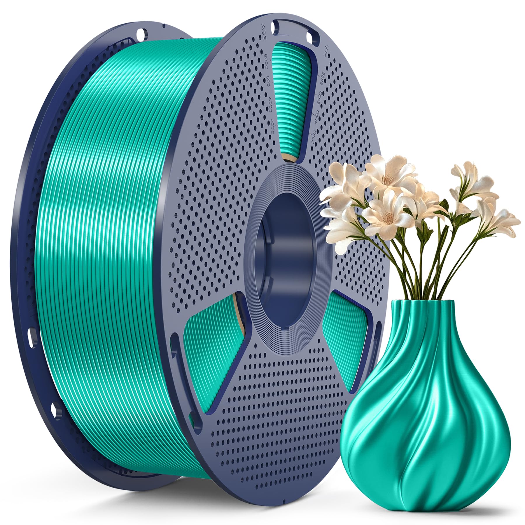 SUNLU Silk PLA Filament - Shiny Silver 1KG -21 SUNLU Silk PLA Filament - Shiny Silver 1KG -21