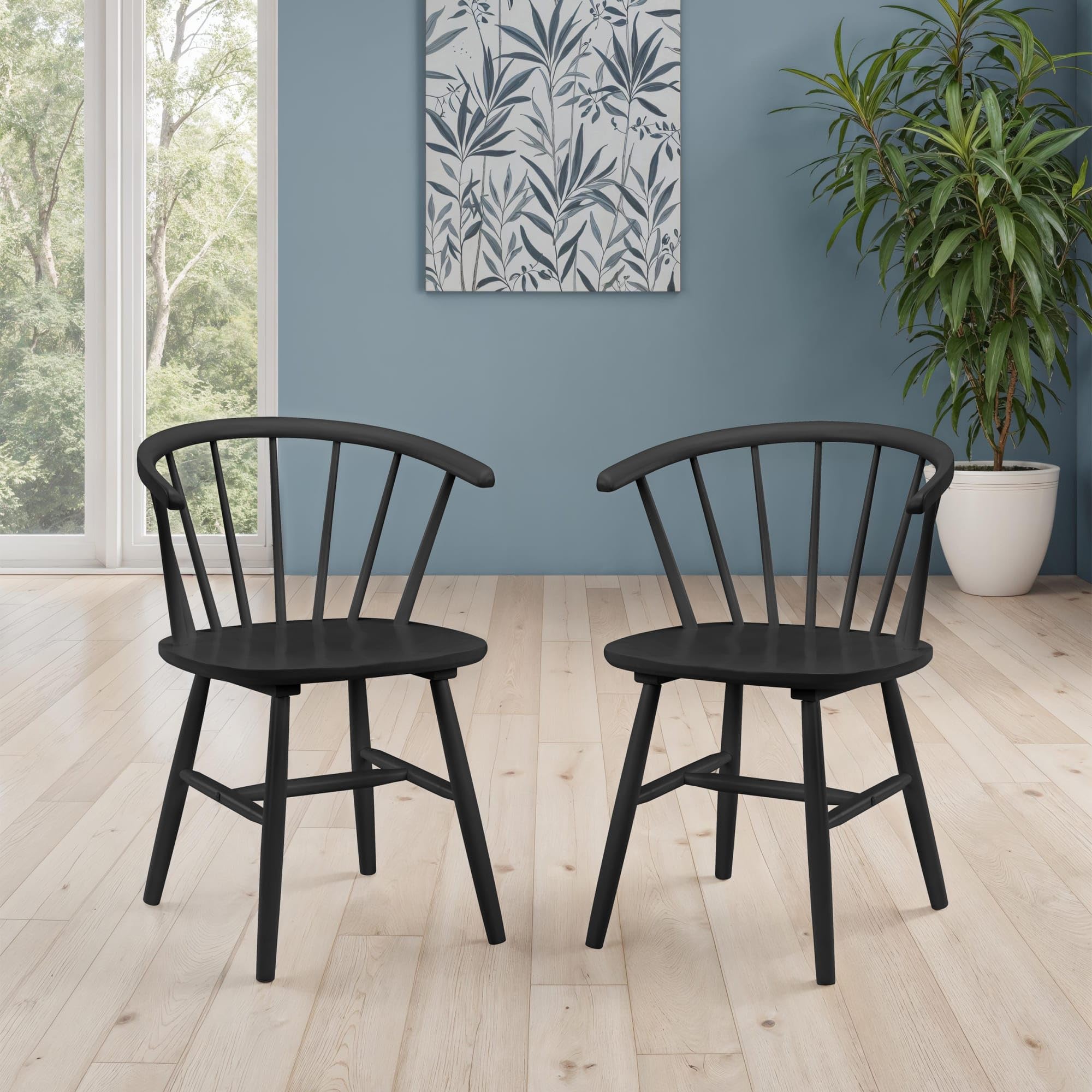 B&Q -  Set Of 2 Modena Dining ChairsBlack