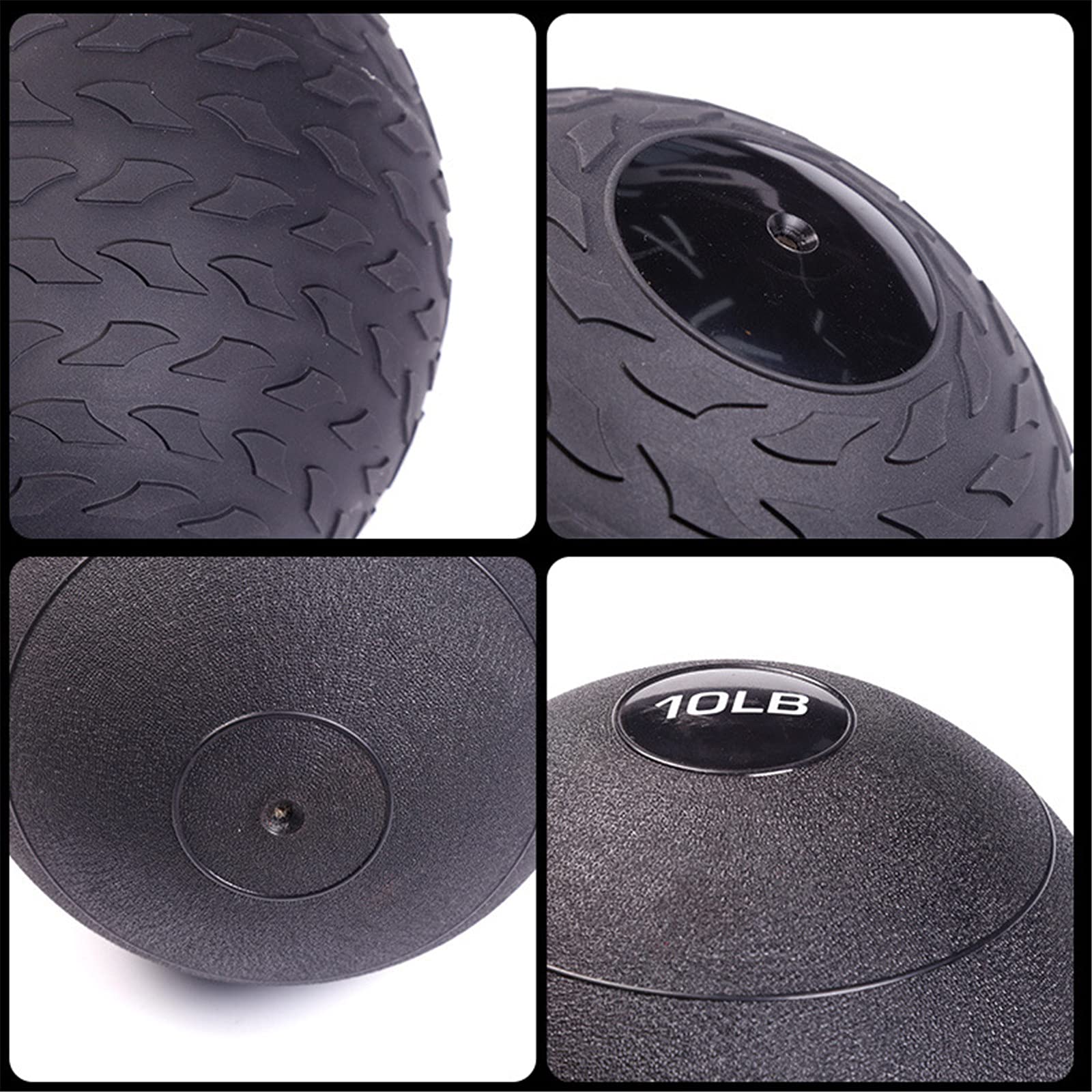 Piłki do ćwiczeń, Piłka lekarska Slam Ball Medicine-Ball bez odbicia 8-20 lbs Piłka ścienna do kulturystyki i fitness - antypoślizgowa guma teksturowana,20 lbs