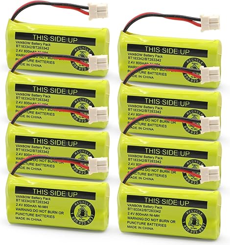 BT183342BT283342 2.4V 800mAh Batería Ni-MH compatible con baterías de teléfono inalámbrico AT&T VTech BT166342BT266342 BT162342BT262342 CS6709