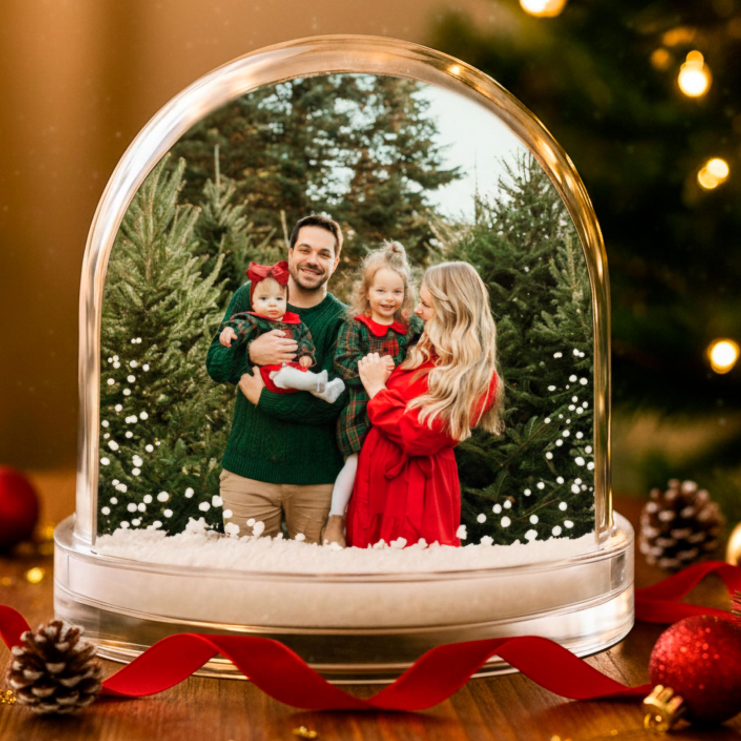 Adornos NAVIDEÑOS Personalizados | Bola de Nieve Decorativa | Globo de Nieve Personalizado | Regalo Navideño Original y Artesanal | Decoración Navideña con Diseño Invernal