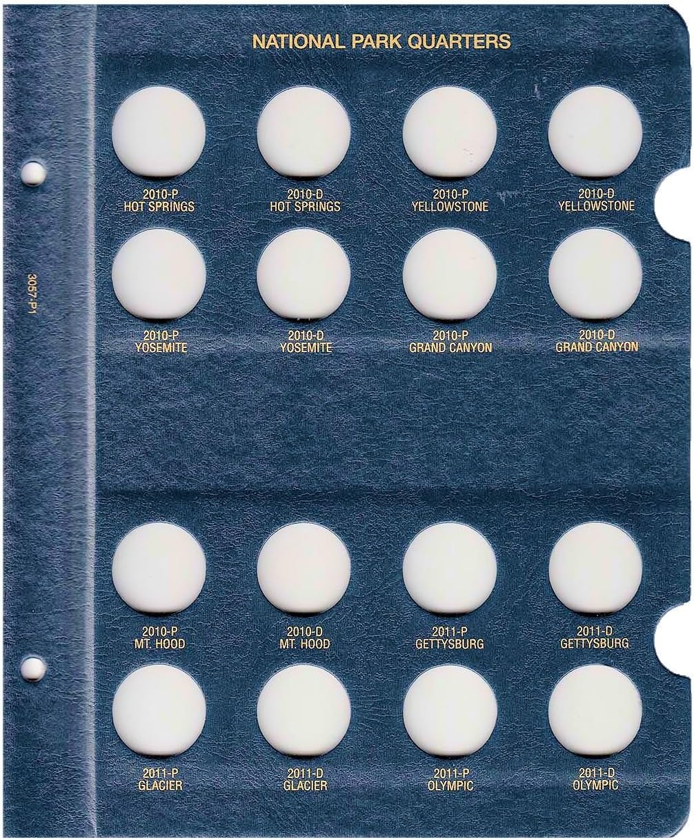 Whitman US National Park Quarter Coin Album 2010-2021 P & D Mints #3057
