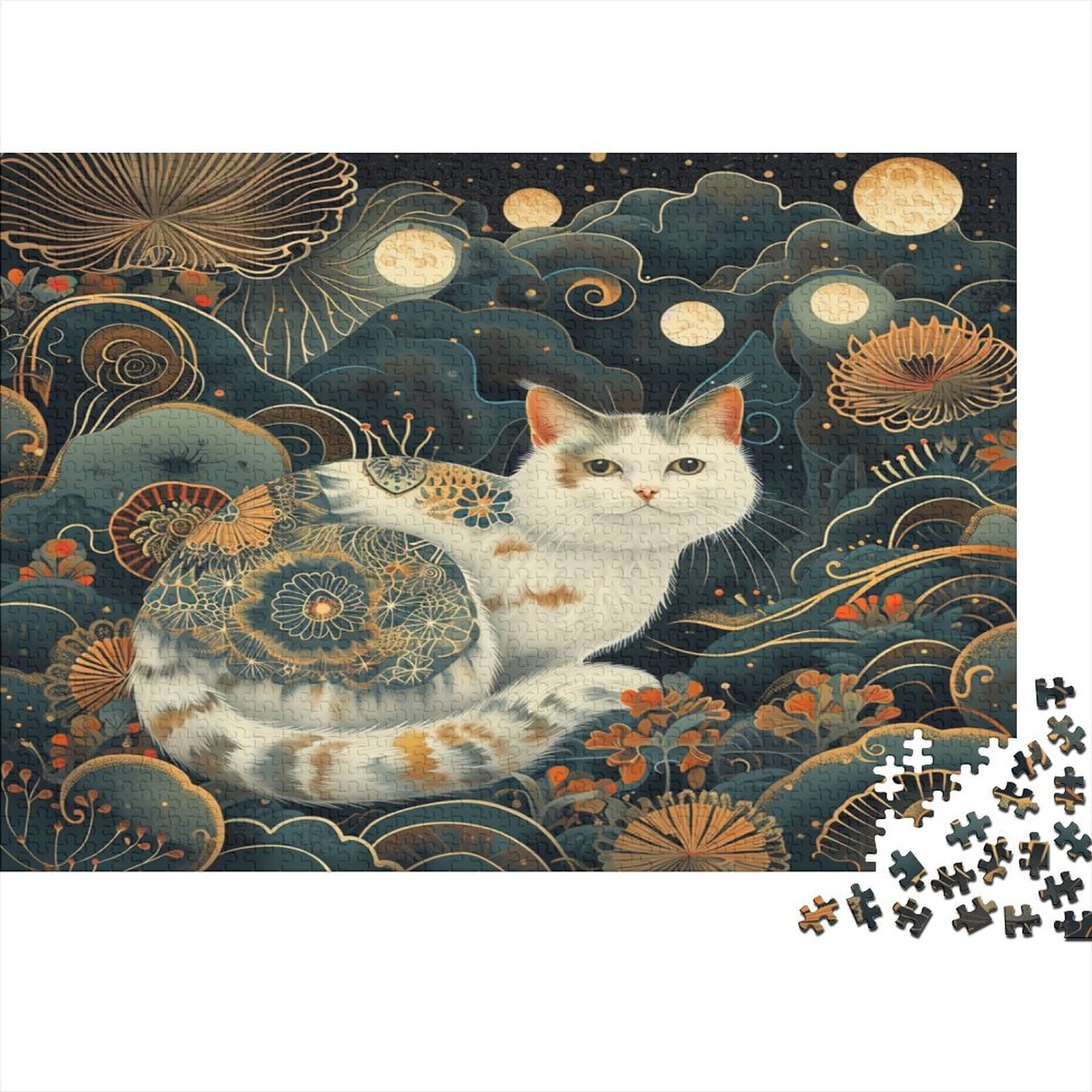 Cat Puzzles 1000 elementów, puzzle dla dorosłych, puzzle - wysokiej jakości nadruk 1000 sztuk (75 x 50 cm)